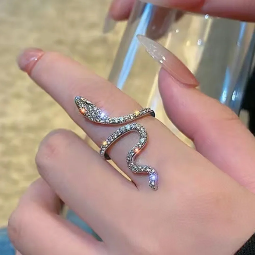 3/$25 Shimmering Sparkling Open Snake Ring Size OS